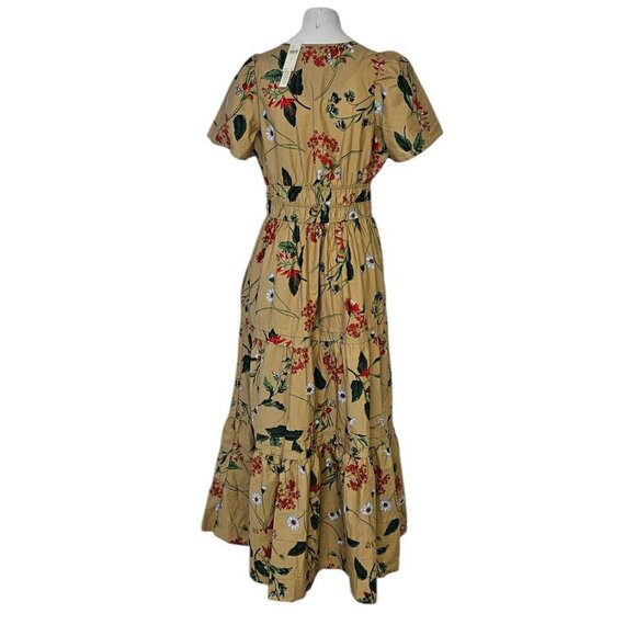 Anthropologie The Somerset Maxi Dress, Short Sleeve, Smocked, Tiered, Floral, S - Picture 2 of 10